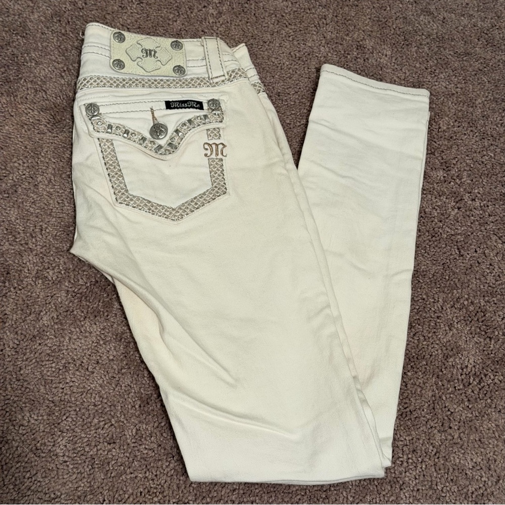 Miss Me White Skinny Jeans